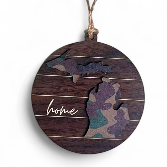 Michigan Home Ornament - Camo