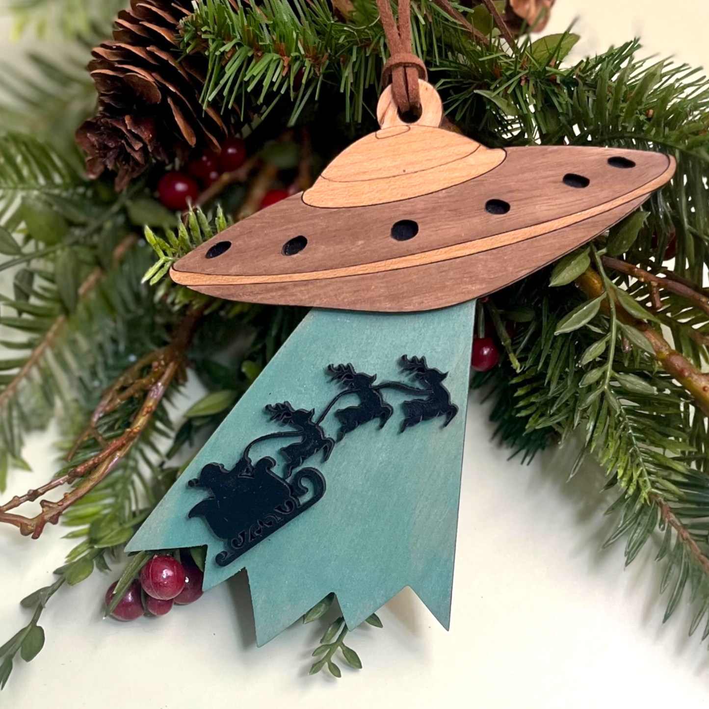 Santa’s Been Abducted Ornament