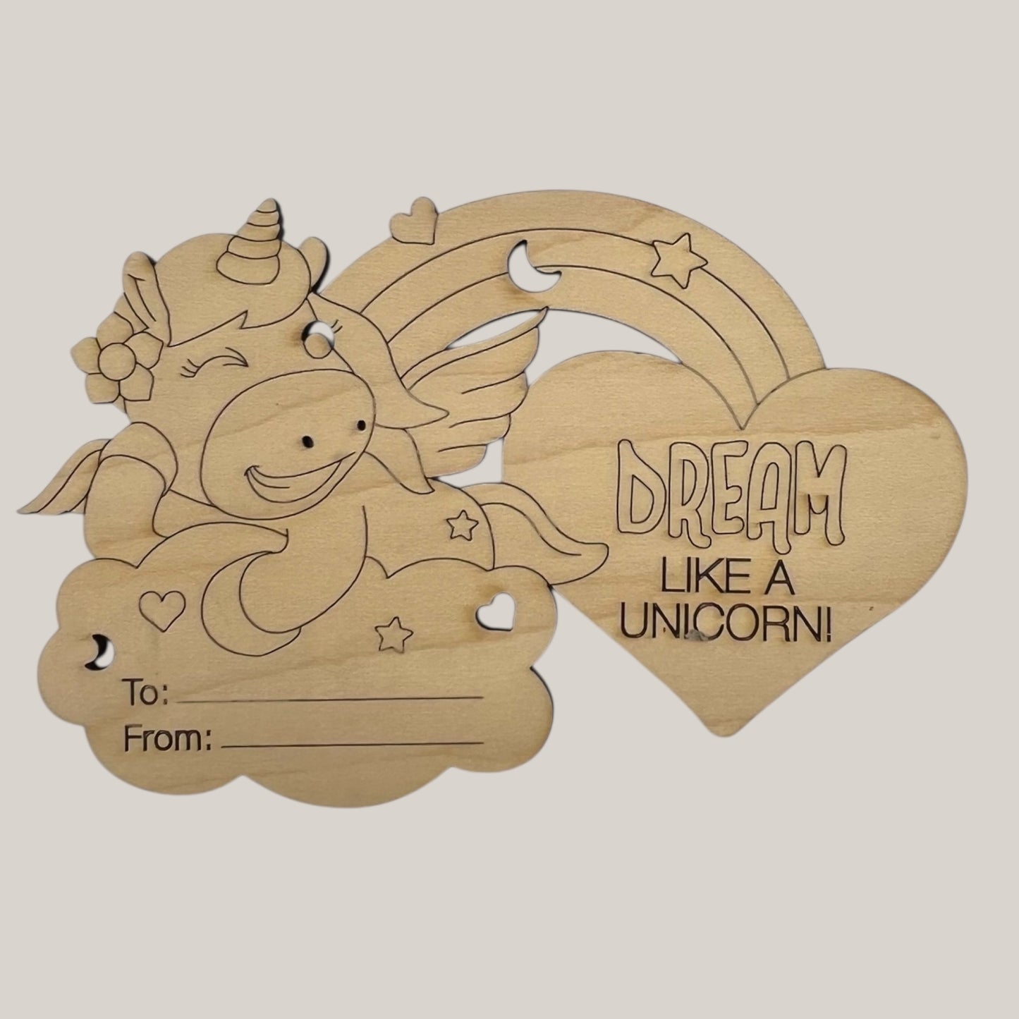 Color Your Own Unicorn Valentines