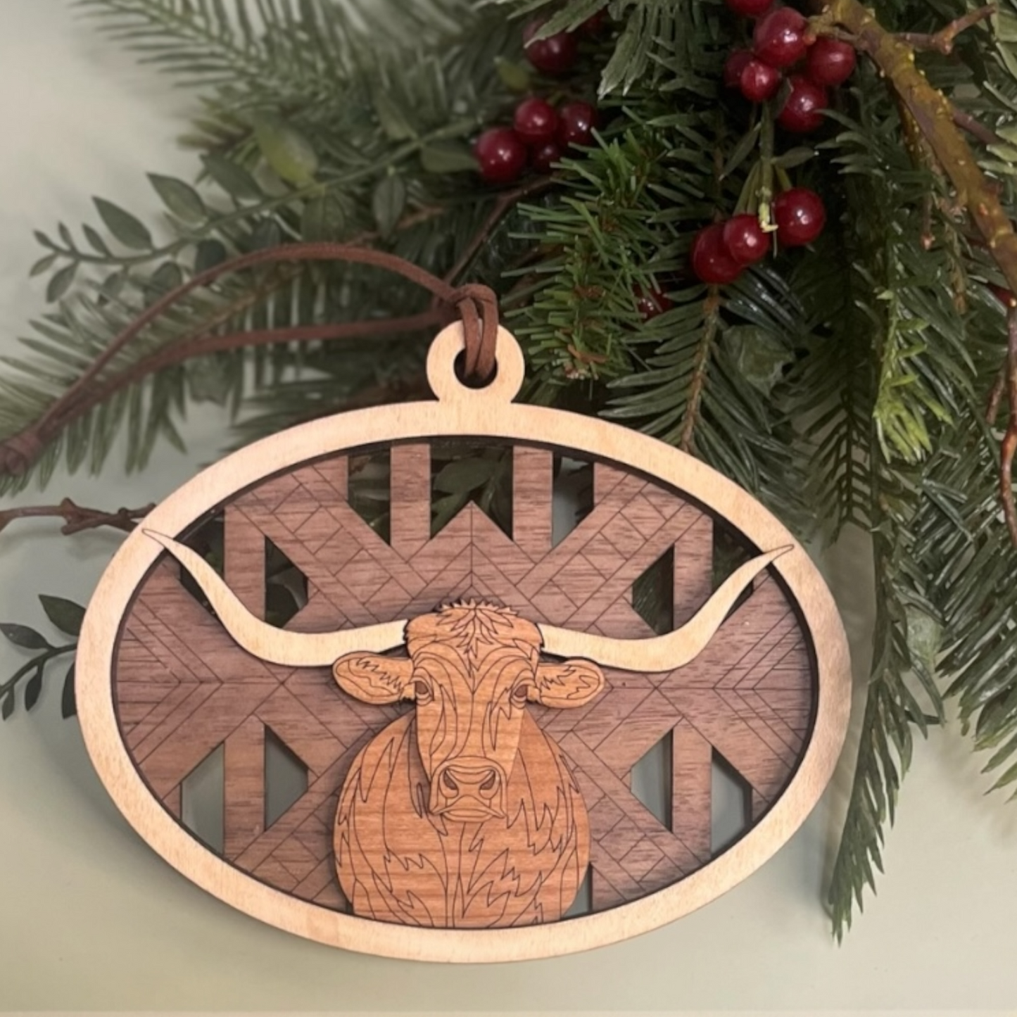 Longhorn Steer Ornament