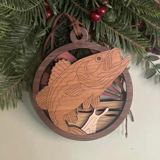 Bass Fishing Ornament