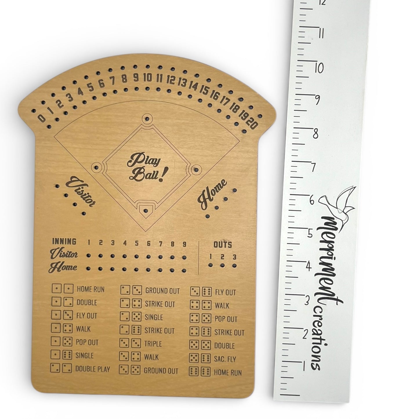 Dice Baseball Game Board