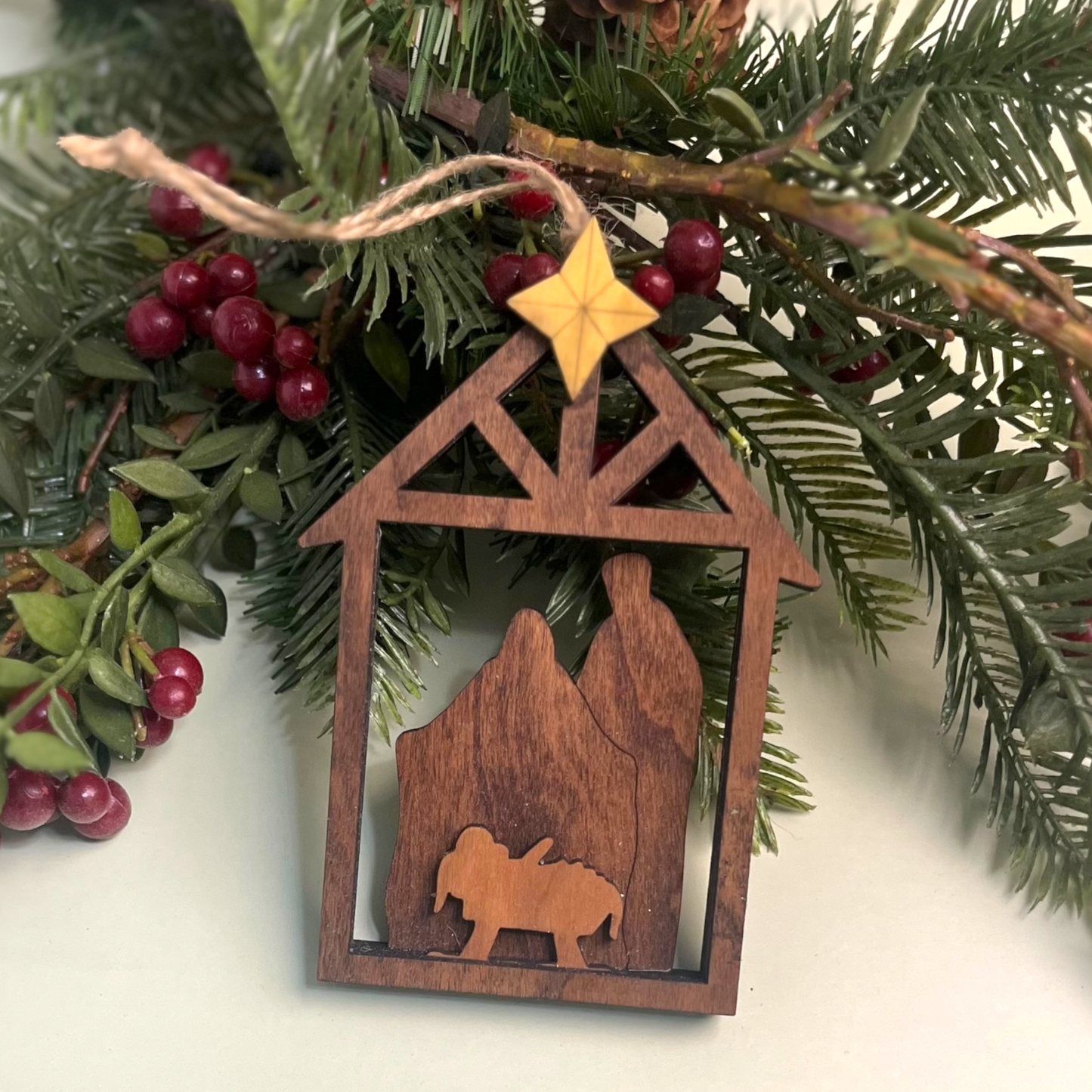 Minimalist Nativity Ornament