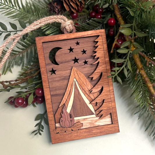 Tent By The Campfire Ornament