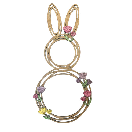 Floral Bunny Wreath