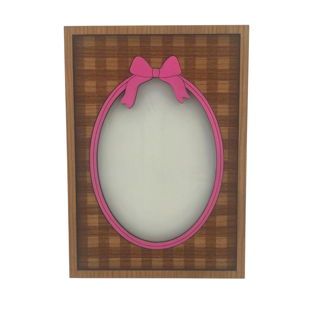 Gingham Bow Picture Frame