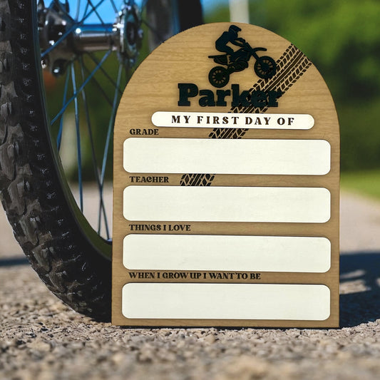 Dirt Bike Back To School Board