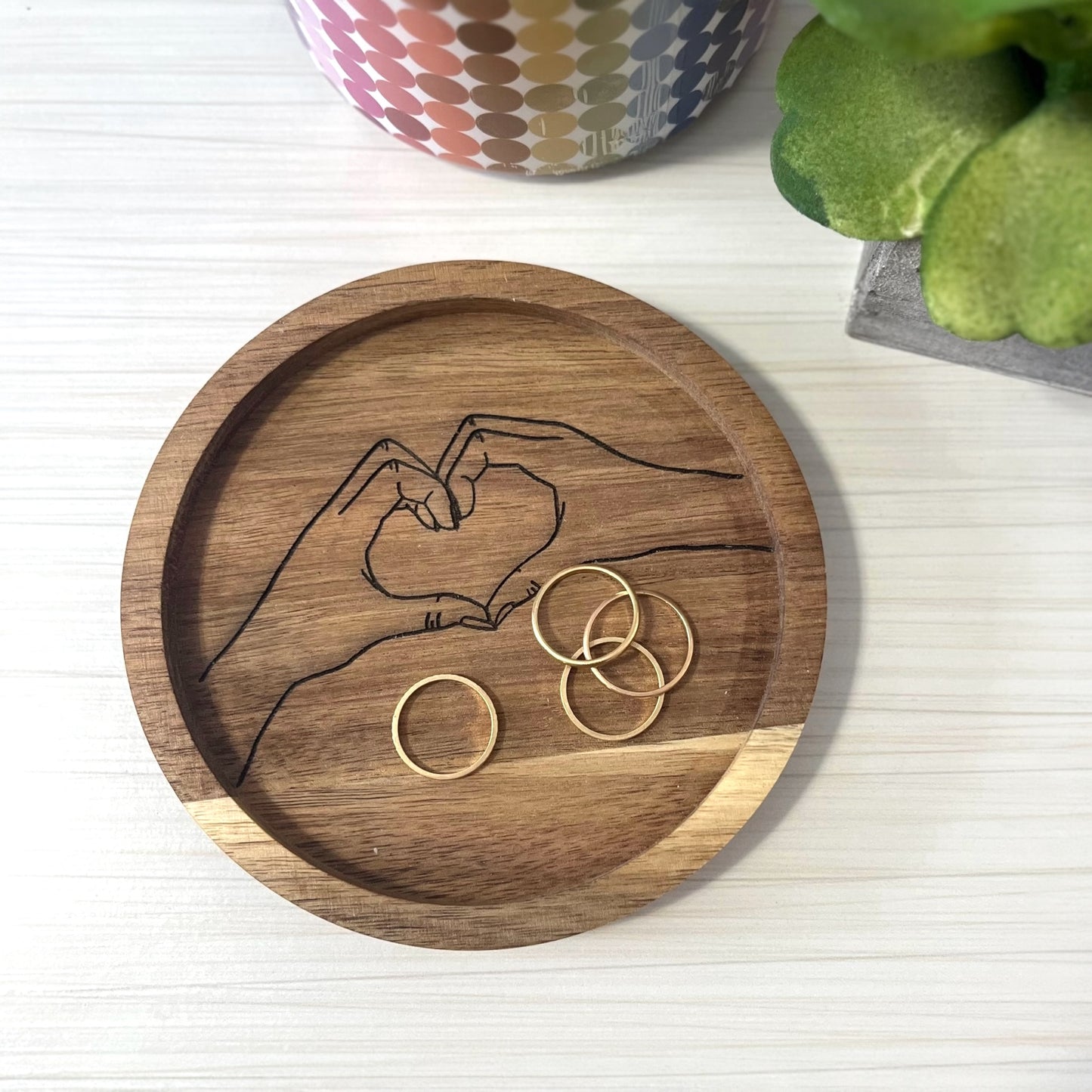 Heart Hands Trinket Tray