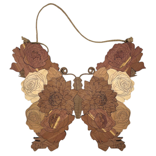 Floral Butterfly Door Hanger
