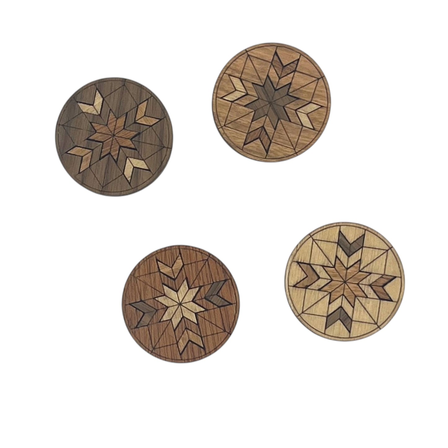 Natural Wood Quilt Magnets