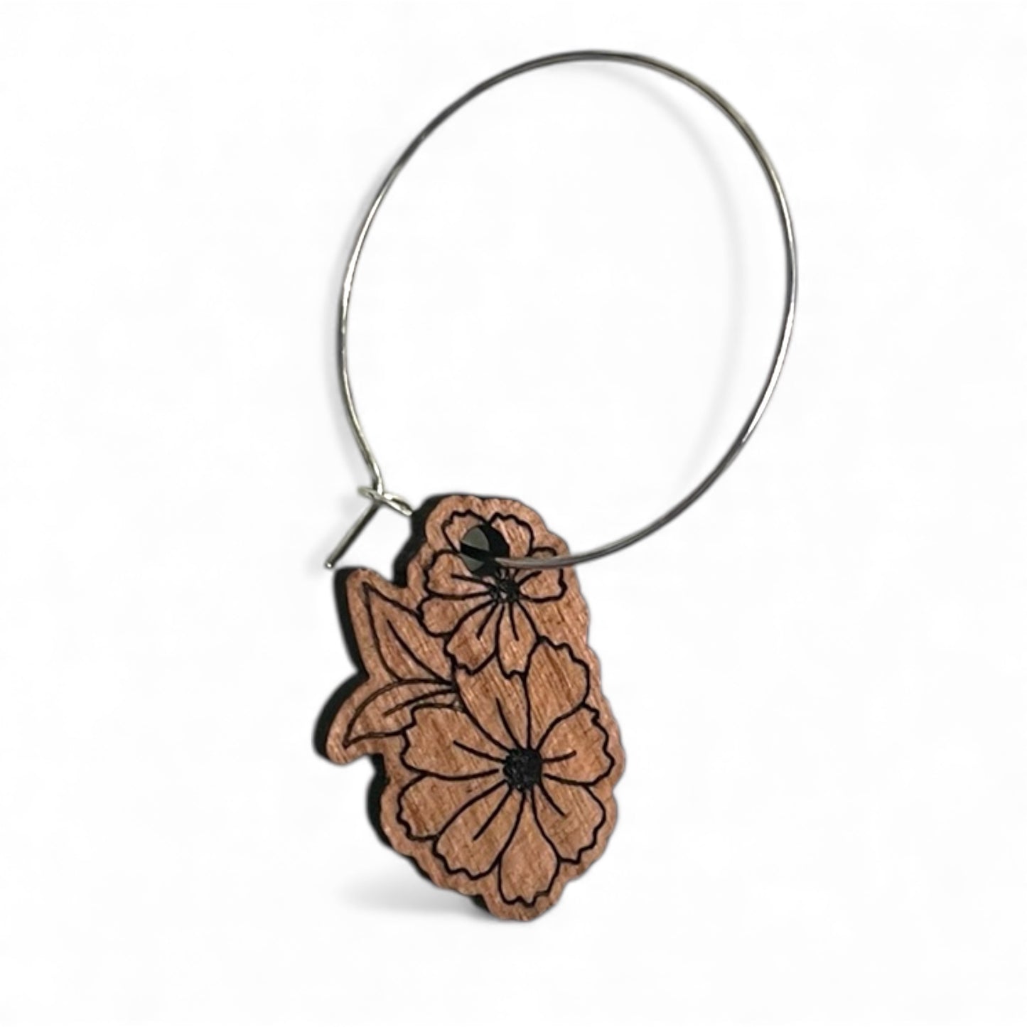 Flower Wine Charms Set of 4