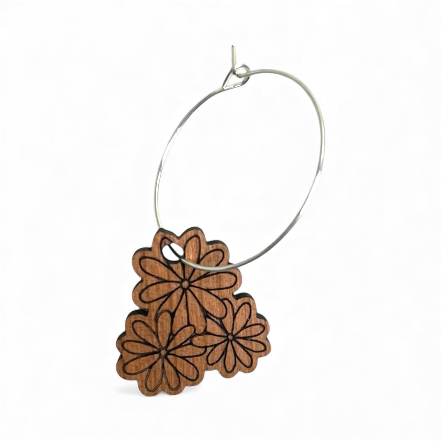 Flower Wine Charms Set of 4