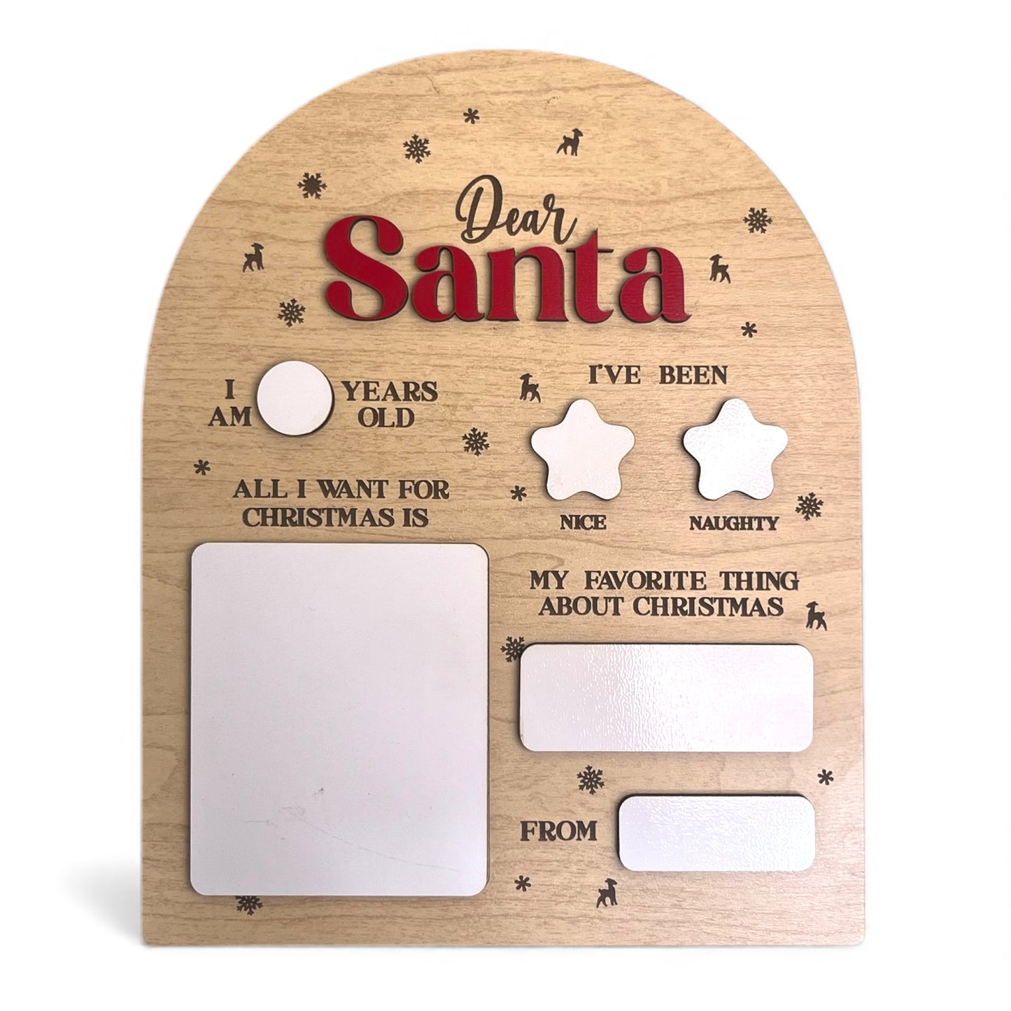 Dear Santa Dry Erase Board