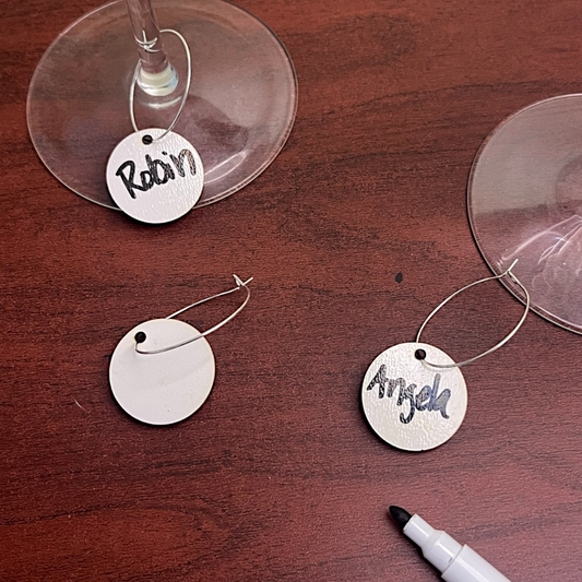 Reversible Write Your Own Wine Charms