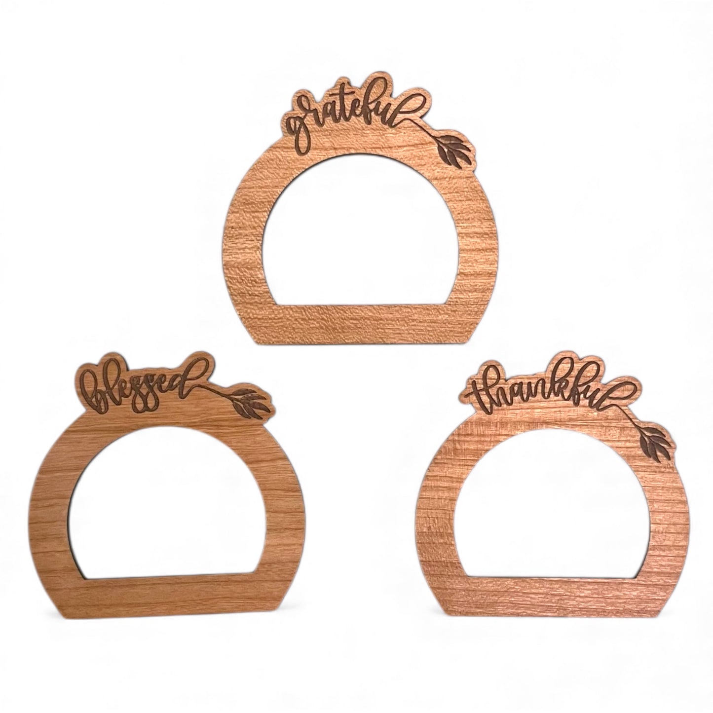 Thankful-Grateful-Blessed Napkin Rings