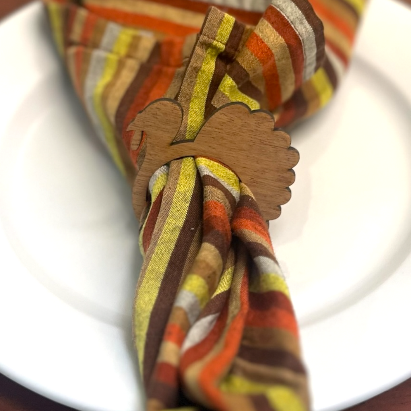 Turkey Napkin Ring Set of 2