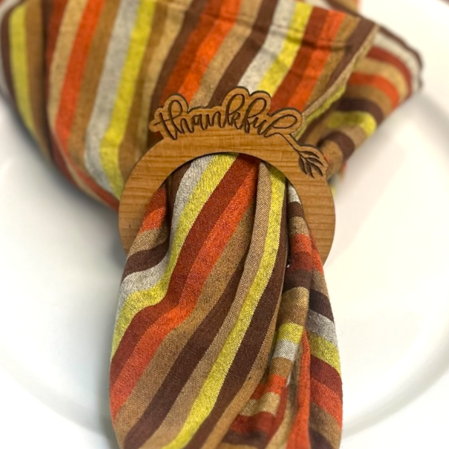 Thankful-Grateful-Blessed Napkin Rings