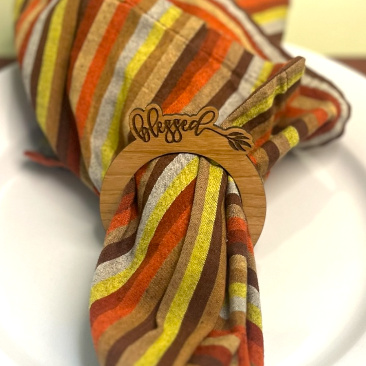 Thankful-Grateful-Blessed Napkin Rings