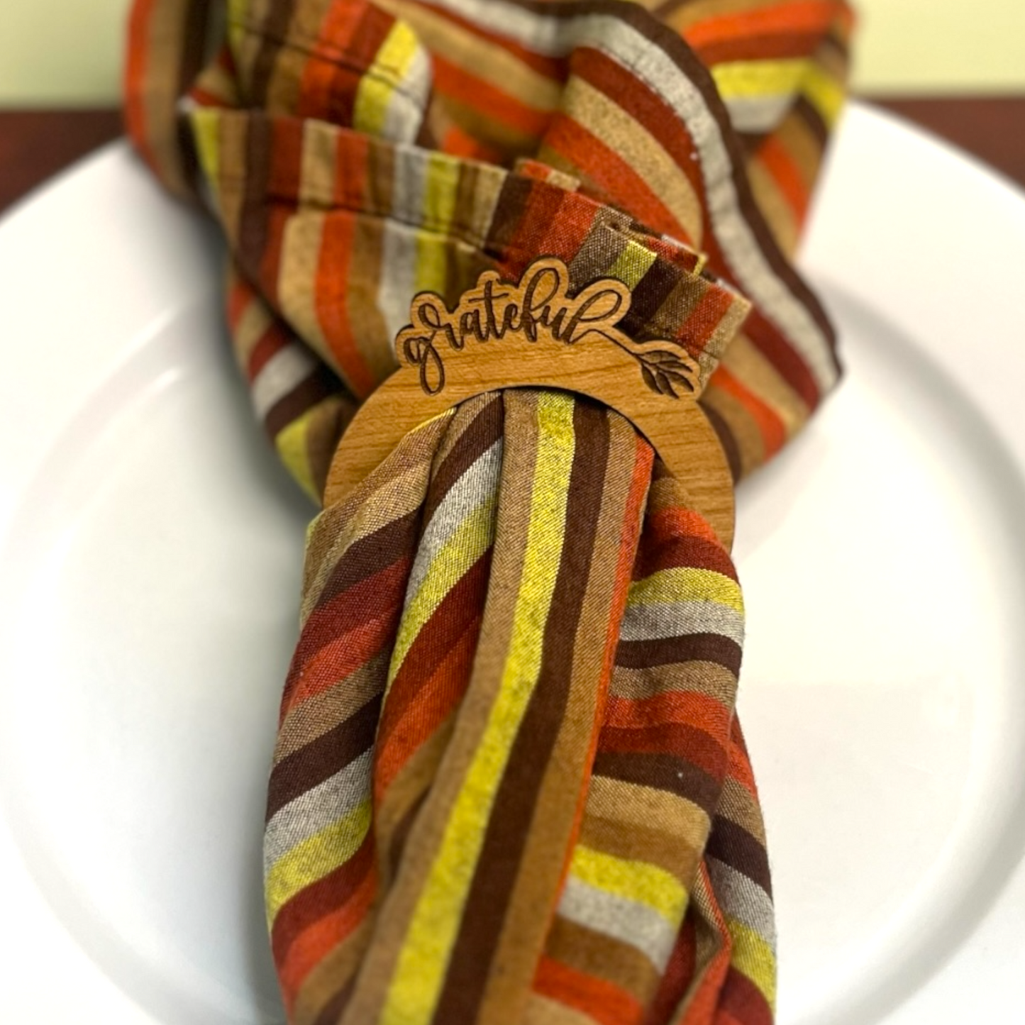 Thankful-Grateful-Blessed Napkin Rings