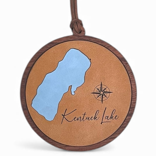 Custom Lake Map Ornament