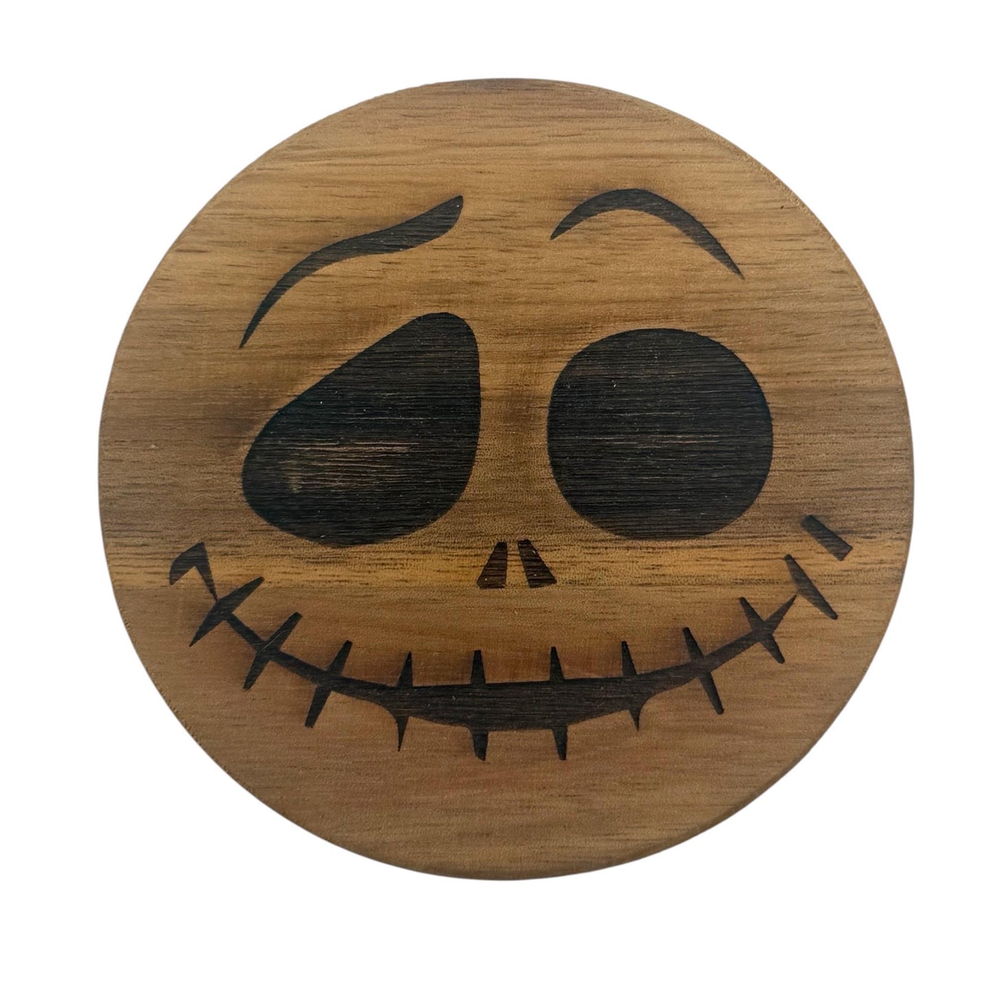 Set of 4 Wood Jack-O’-Lantern Coasters | Spooky Decor