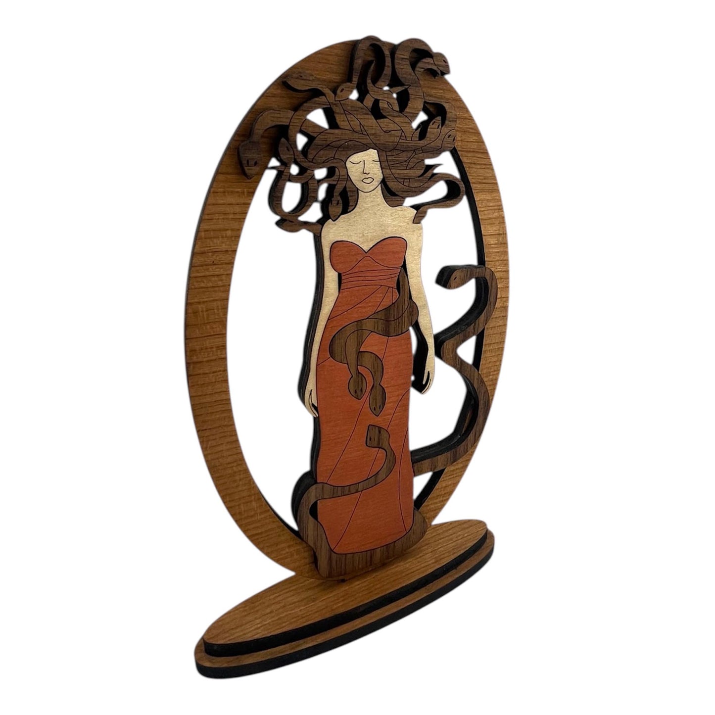 Medusa Wood Art Sculpture | Laser Cut Mythology Decor
