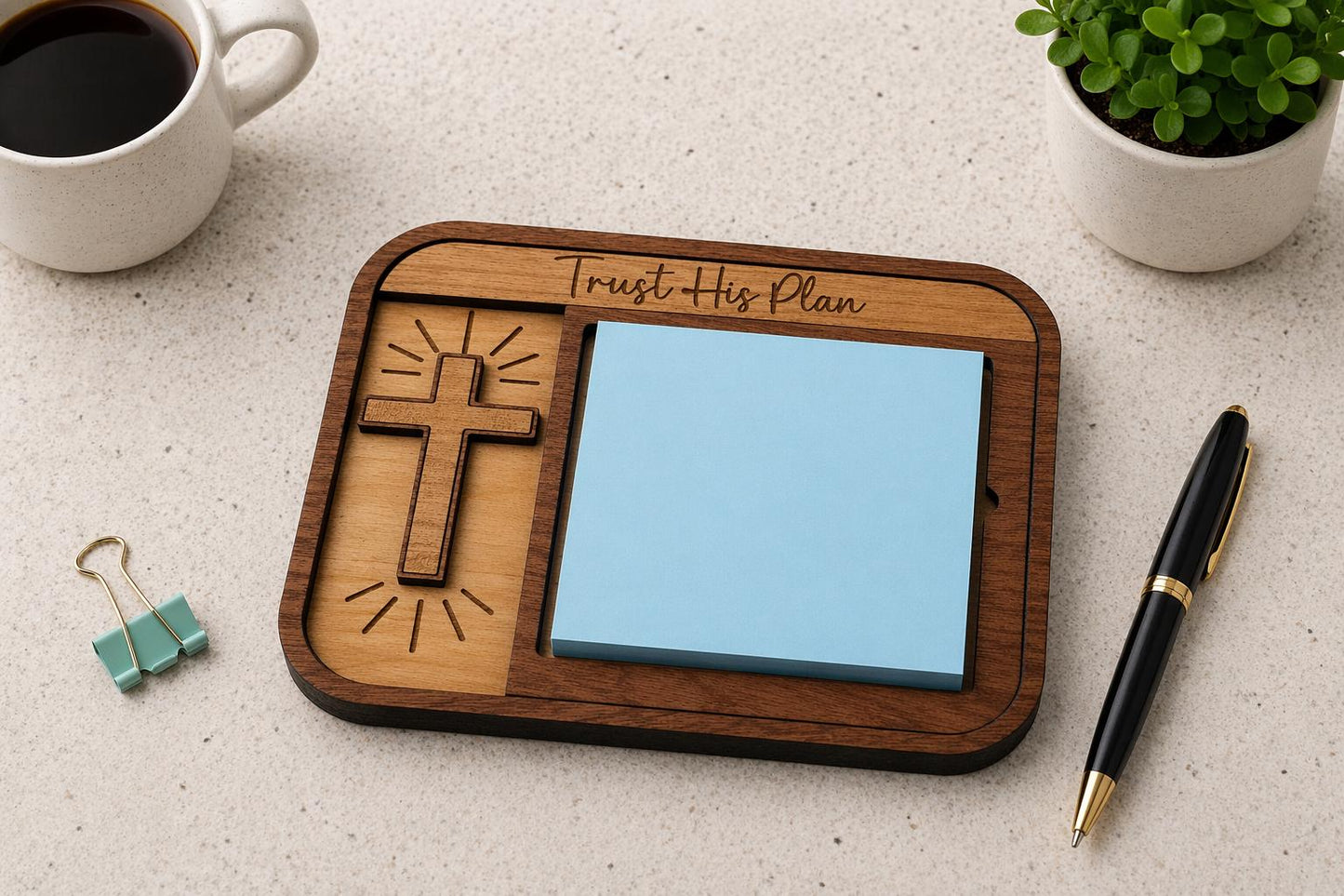 Christian Sticky Note Pad Holder