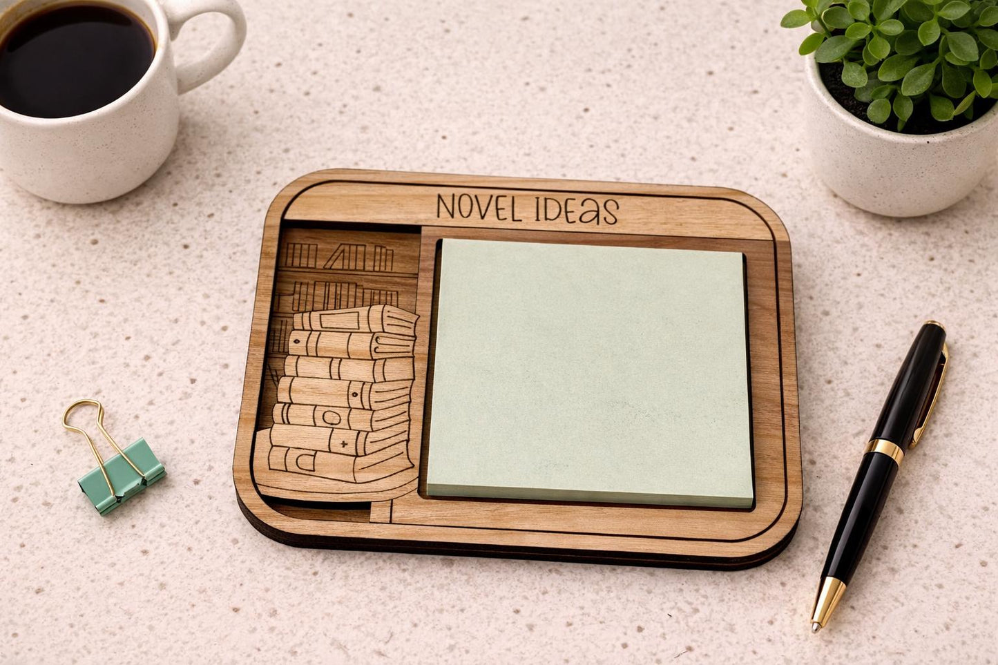 Book Lovers Notepad Holder