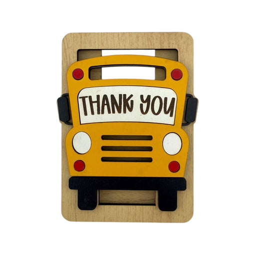 Teacher Bus Driver Thank You Gift Card Holder