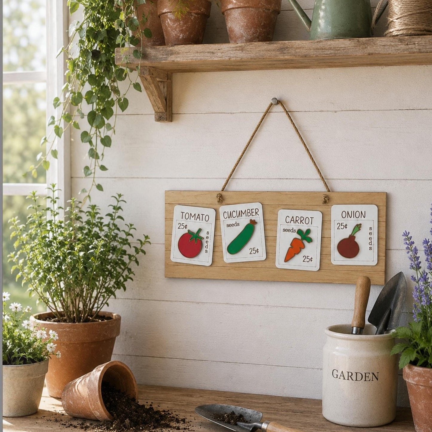 Garden Seed Packet Wall Hanging