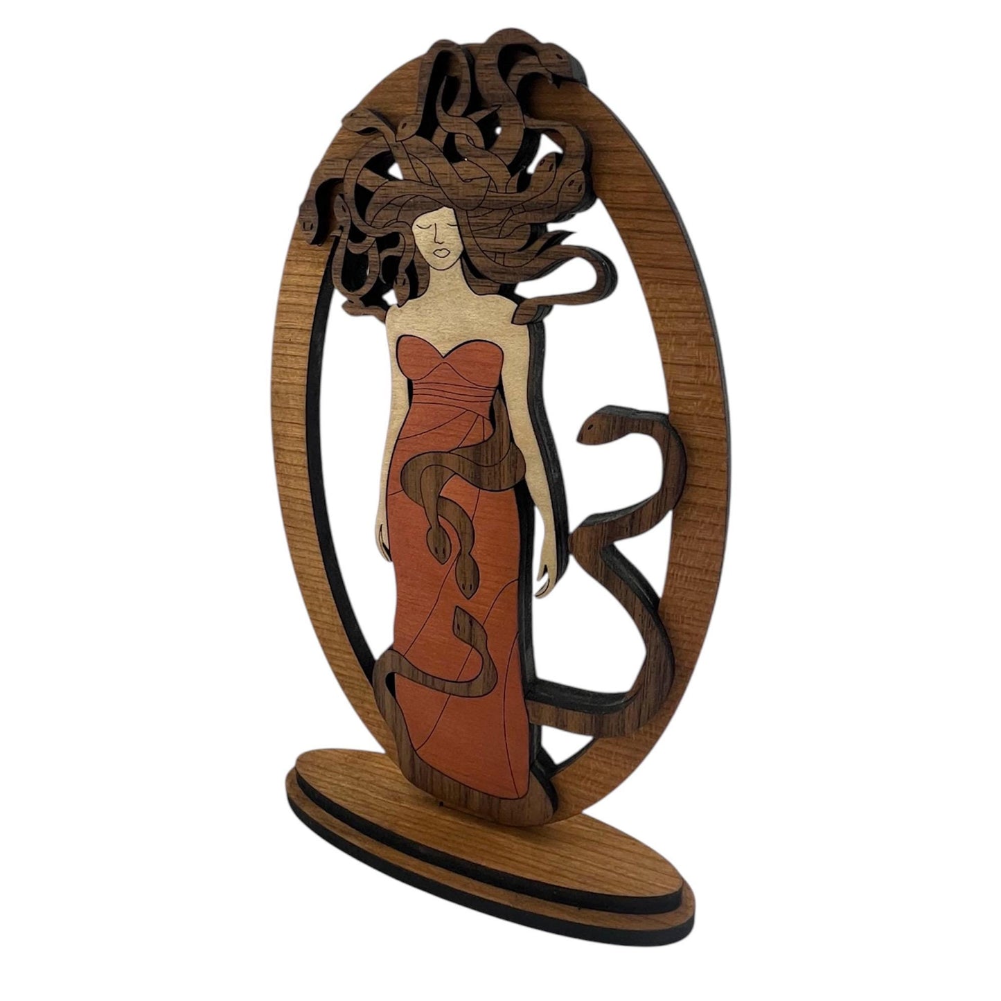 Medusa Wood Art Sculpture | Laser Cut Mythology Decor