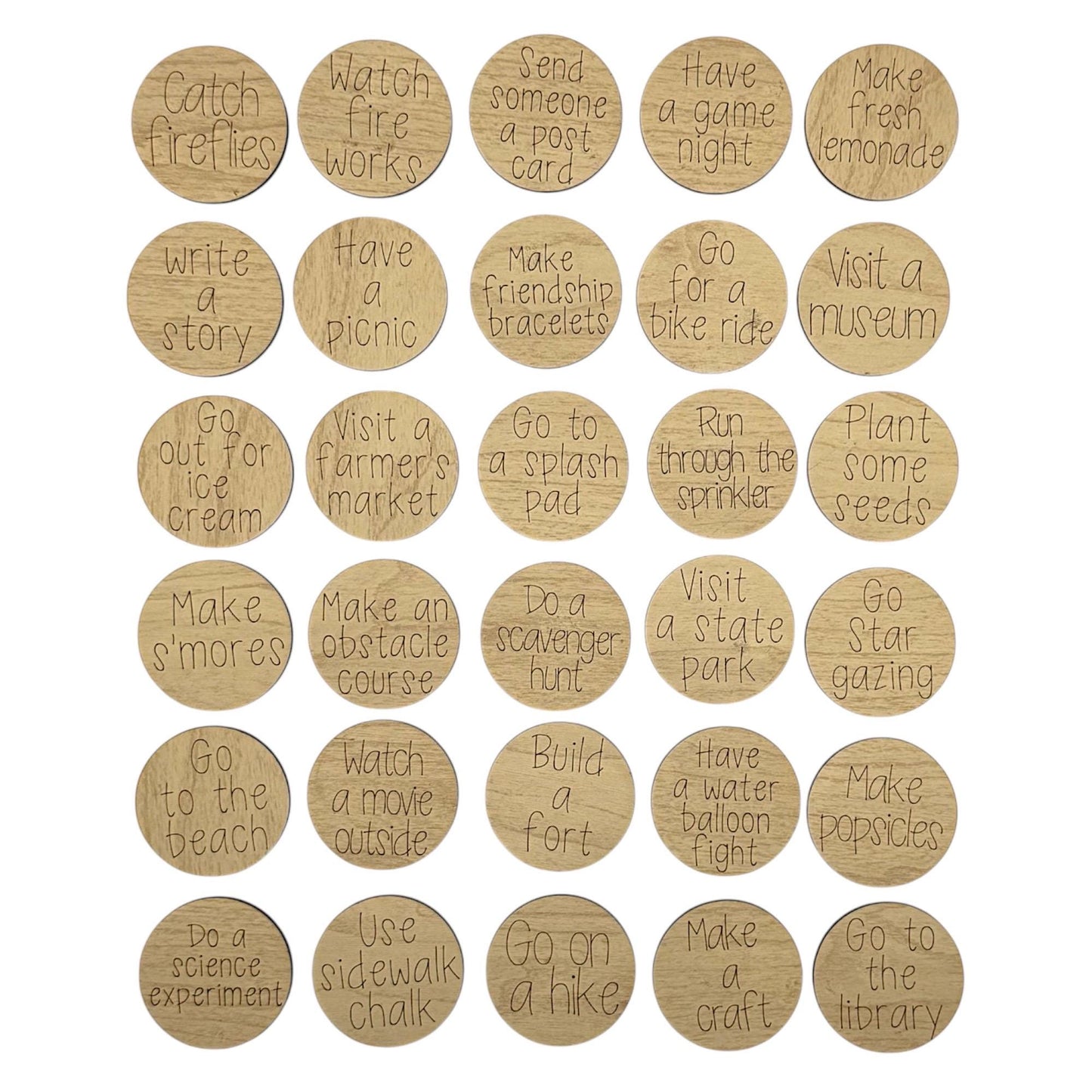 Summer Bucket List - Summer Family Activity Tokens