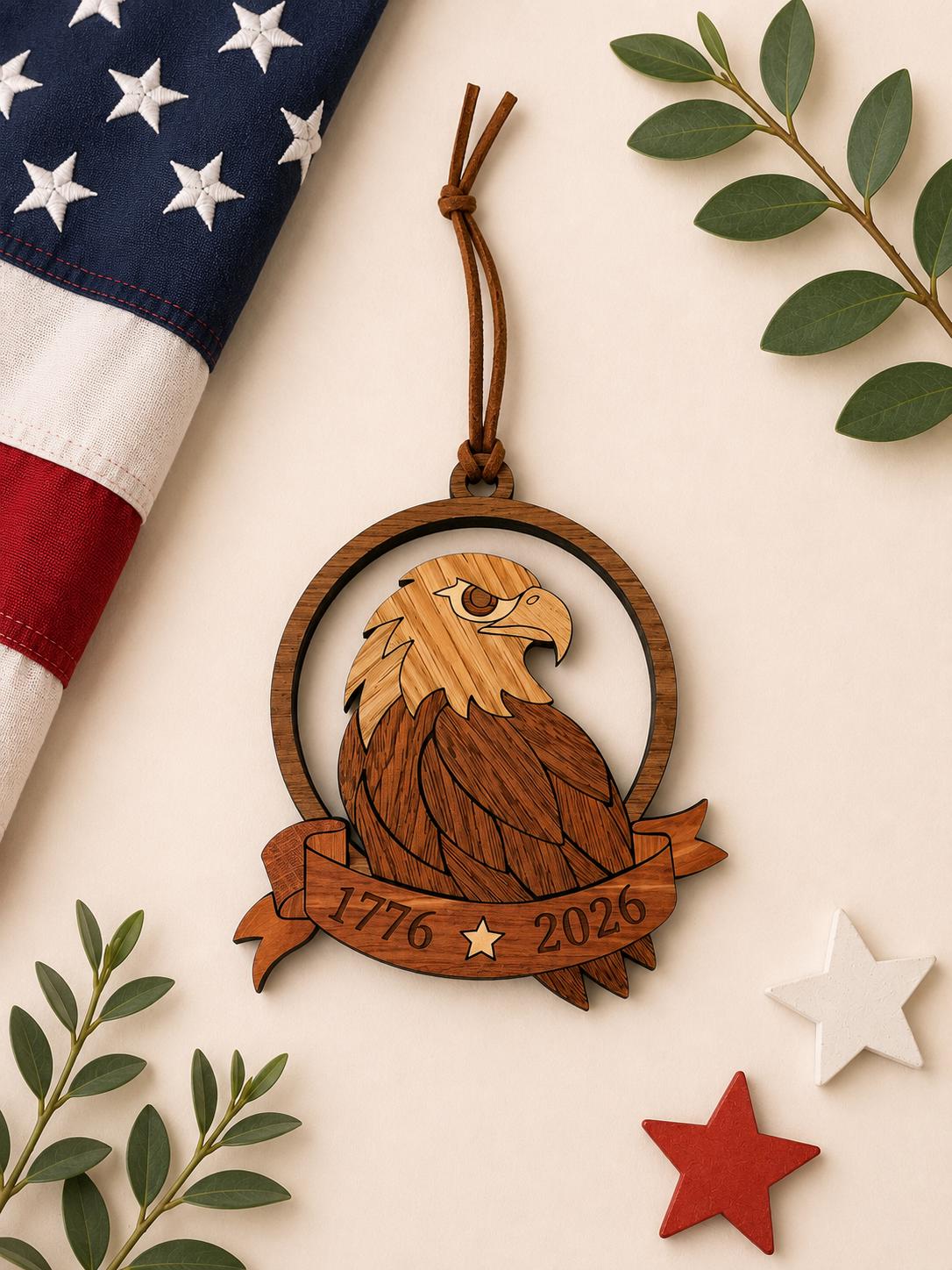 America 250 Bald Eagle Ornament