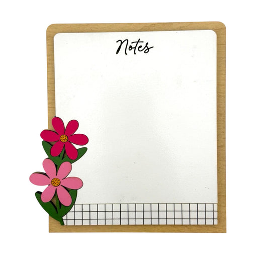 Floral Accent Dry Erase Note Board
