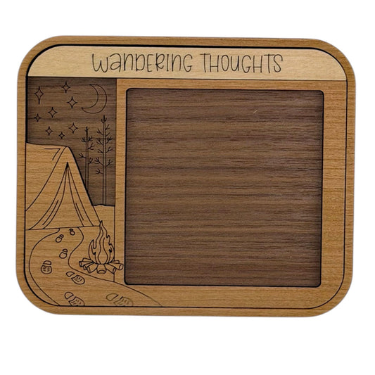 Wandering Thoughts - Camping Themed Sticky Note Pad Holder
