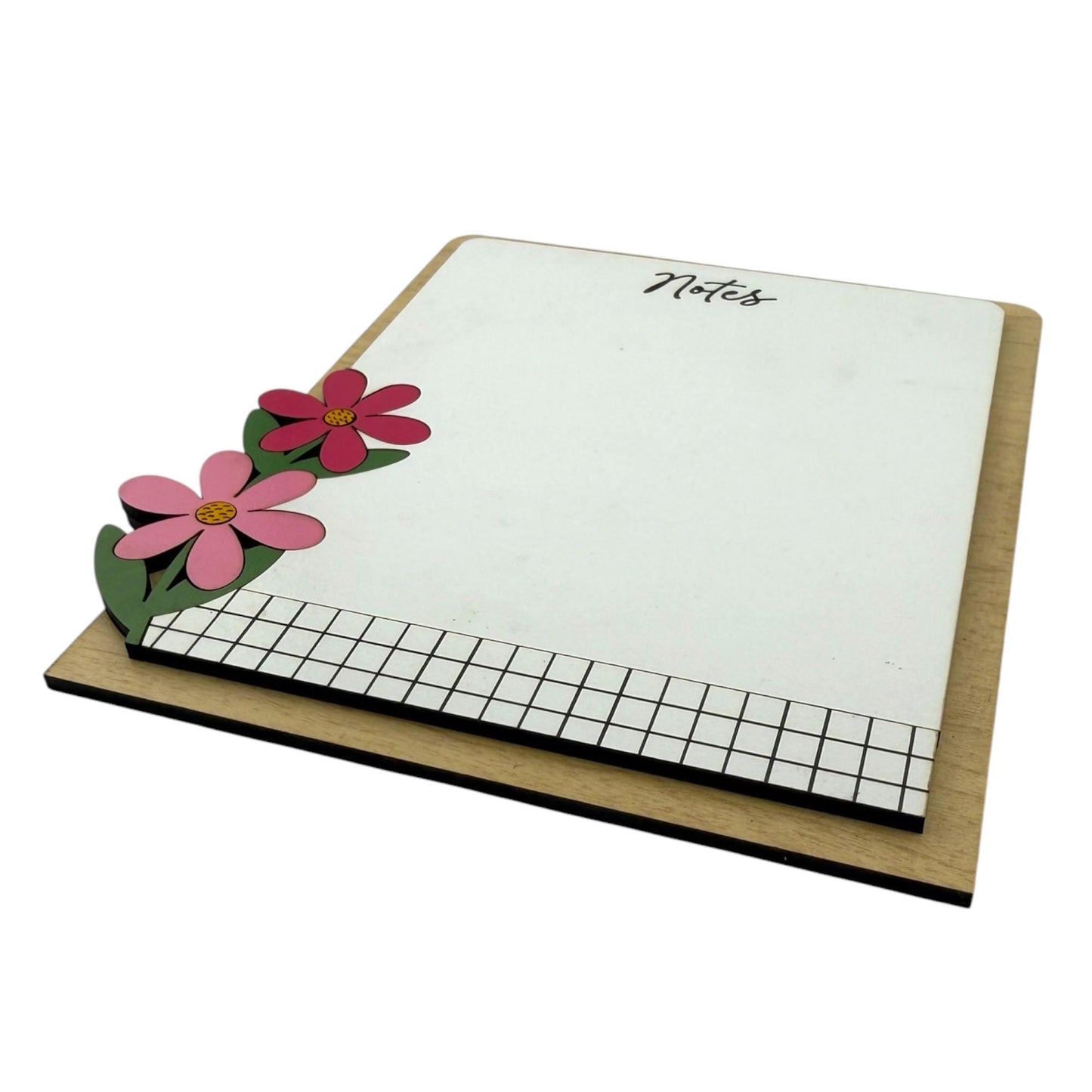 Floral Accent Dry Erase Note Board