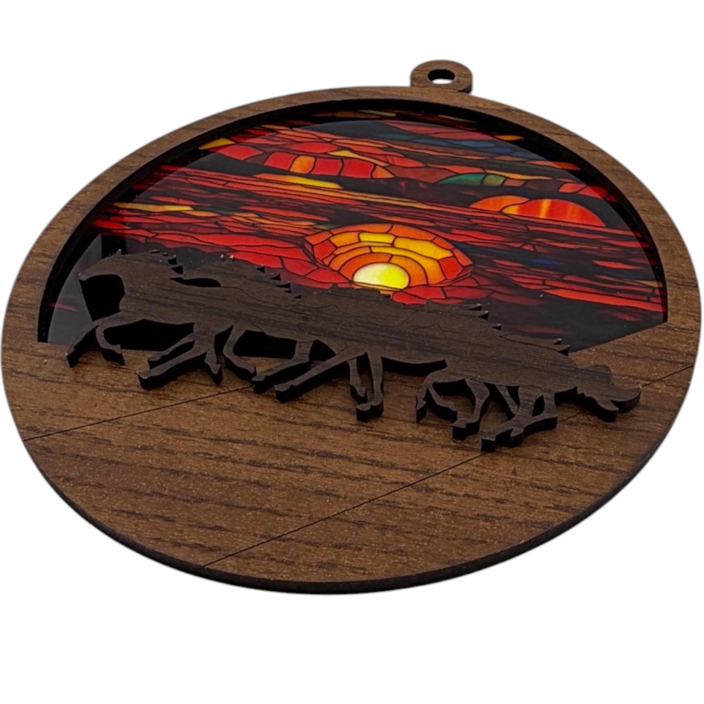 Running Horses Sunset Suncatcher
