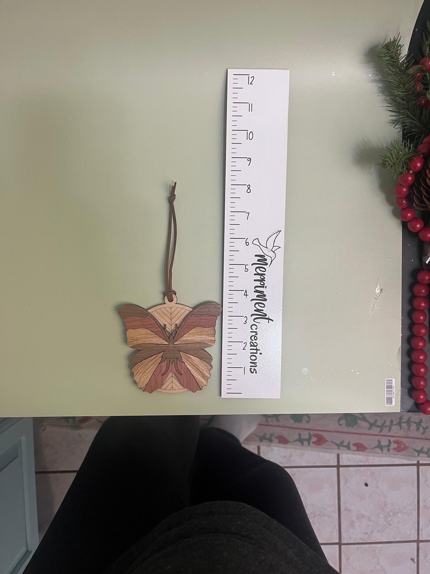 Handcrafted Layered Wood Butterfly Ornament | Nature Decor