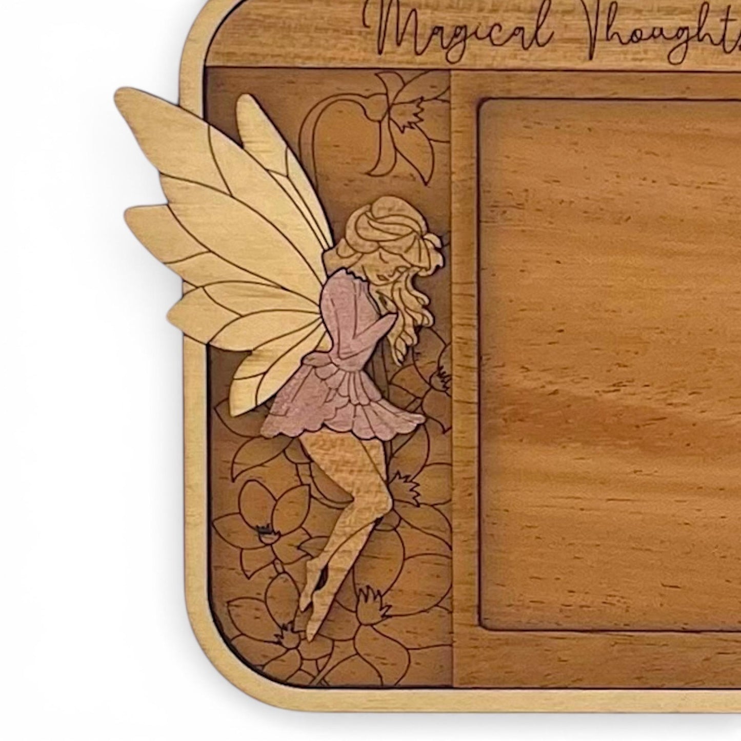 Fairy Sticky Note Holder | Laser Cut Wood Desk Organizer