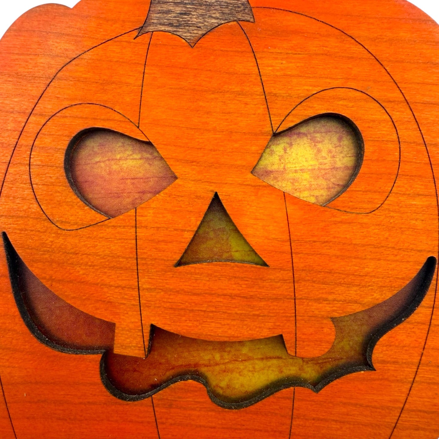 Jack O Lantern Sun Catcher | Pumpkin Halloween Window Hanging