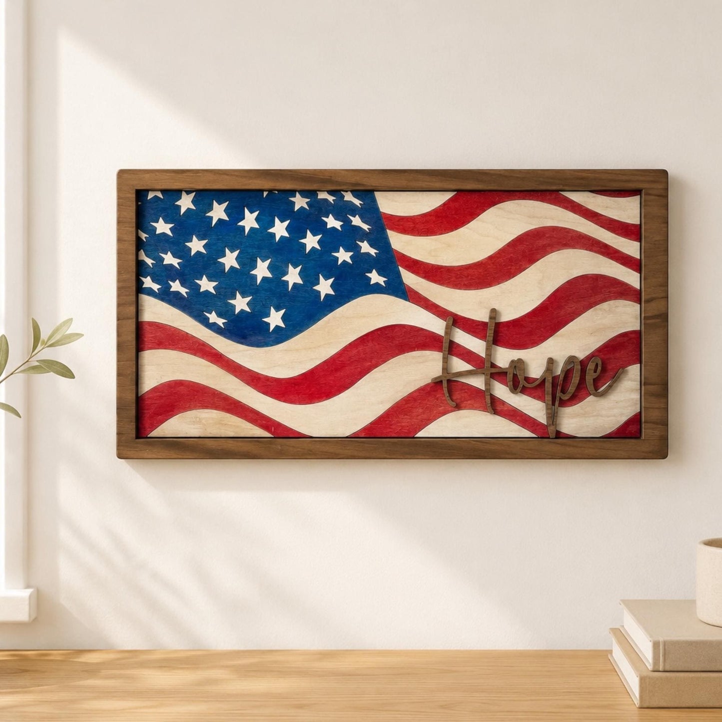 American Flag Hope Wall Art