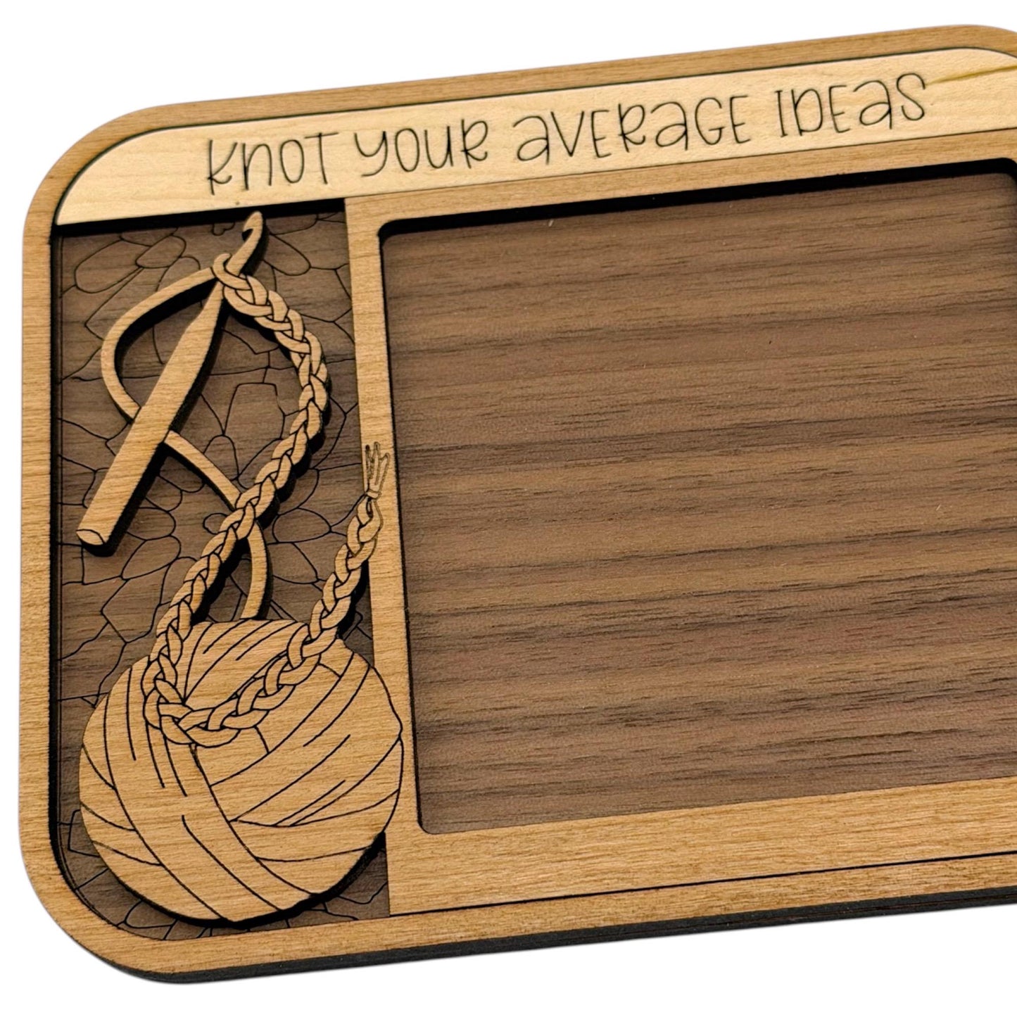 Crochet, Knitting Themed Sticky Note Pad Holder