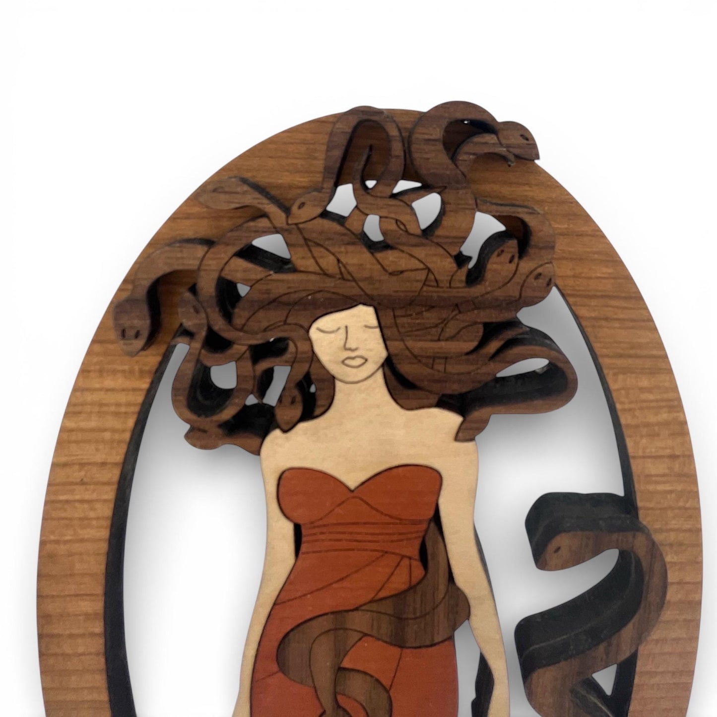 Medusa Wood Art Sculpture | Laser Cut Mythology Decor