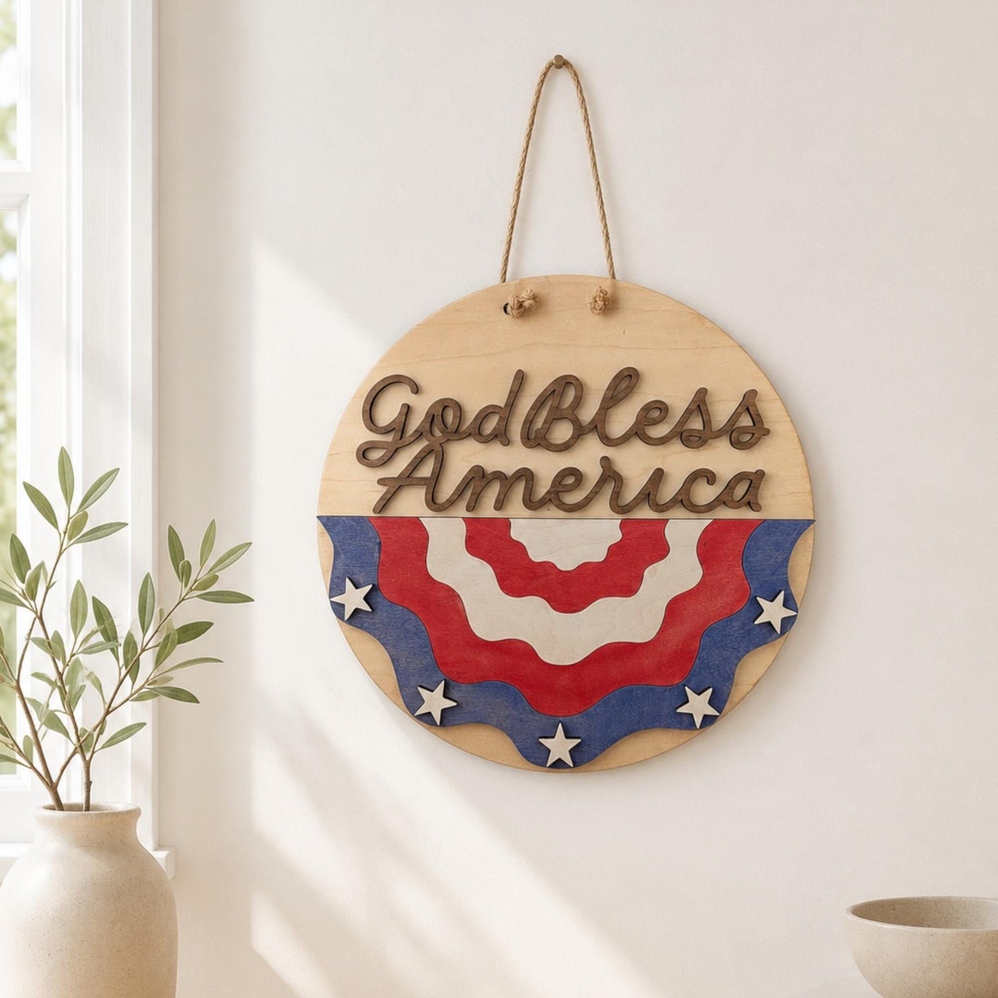 God Bless America Patriotic Wall Art