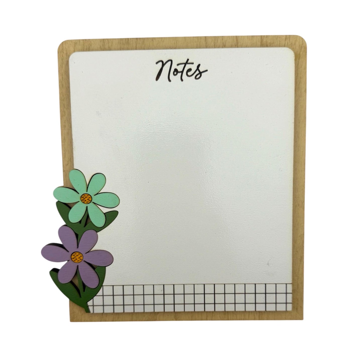 Floral Accent Dry Erase Note Board