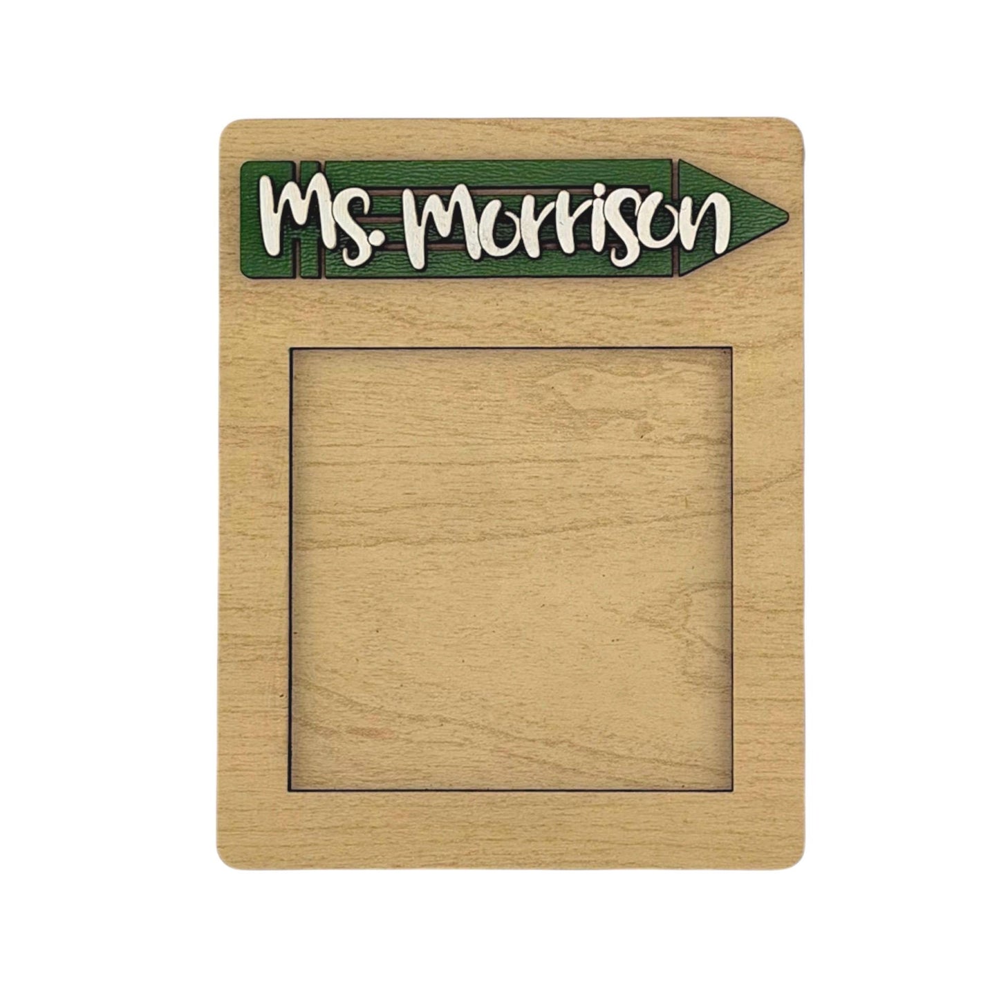 Personalized Teacher Pencil Sticky Note Pad Holder