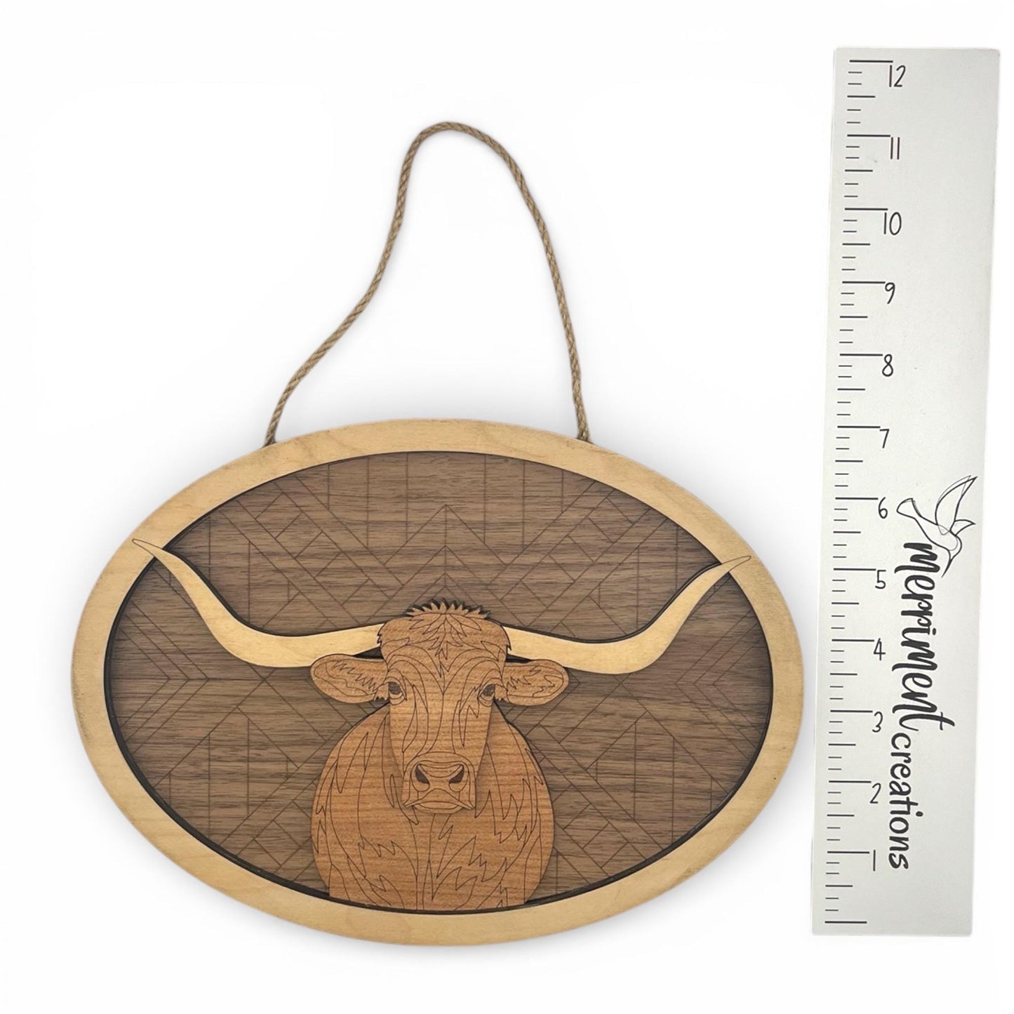 Longhorn Steer Wood Wall Art | Farmhouse Style