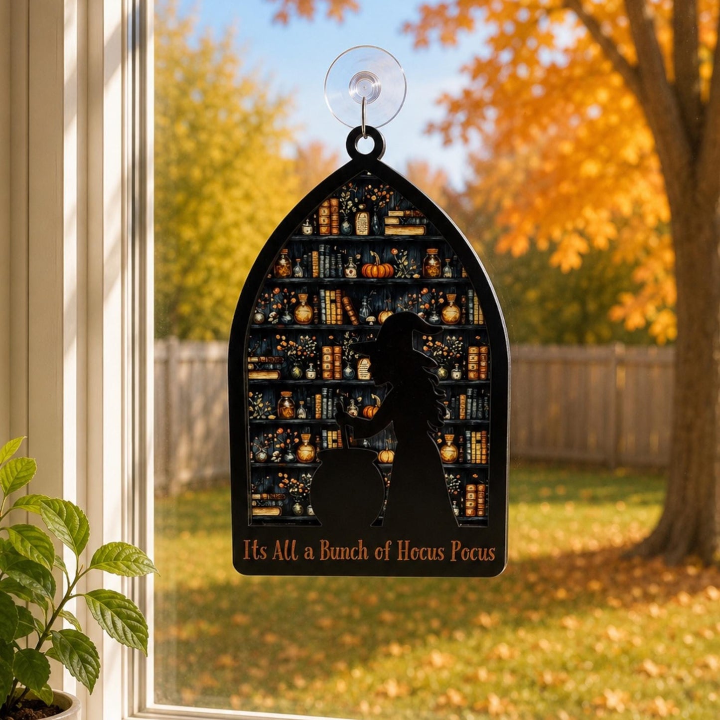 Hocus Pocus Witch Sun Catcher | Witchy Decor