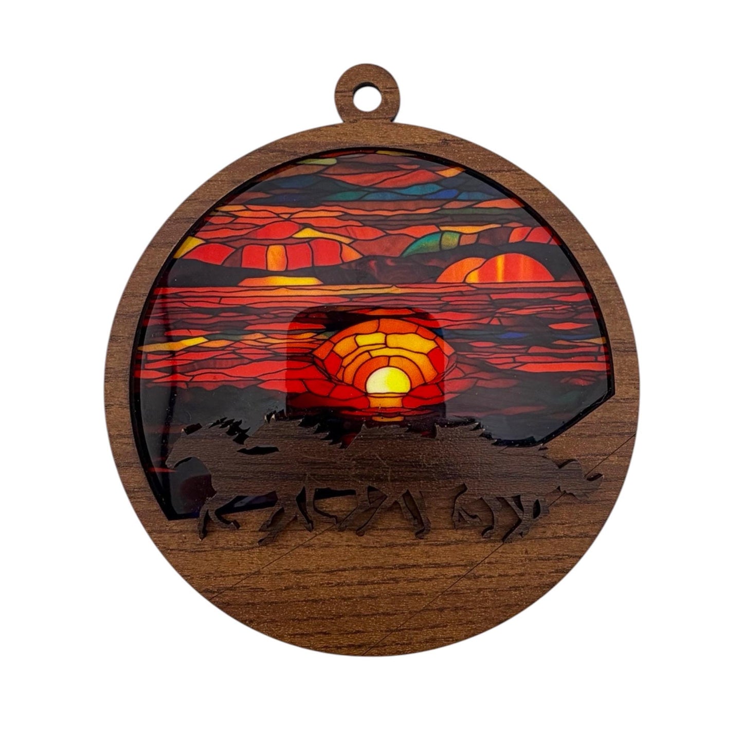 Running Horses Sunset Suncatcher