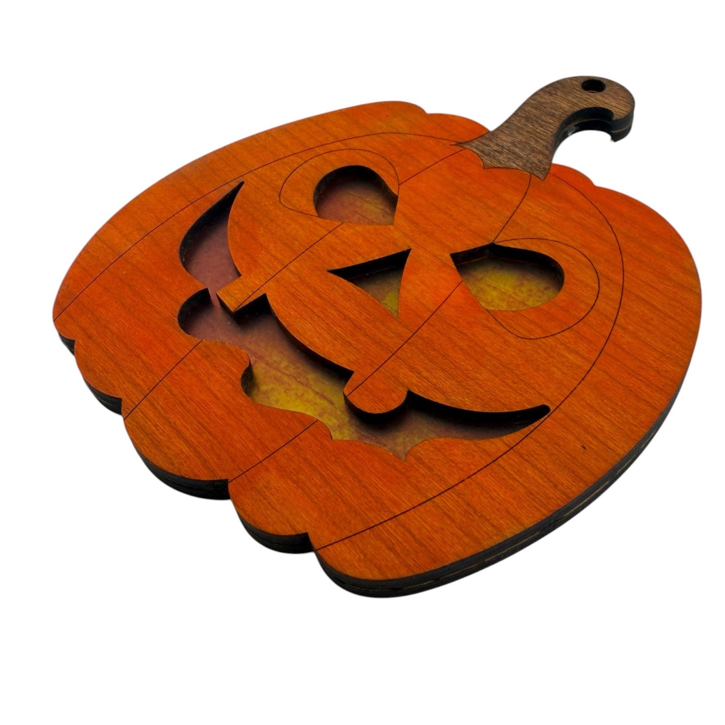 Jack O Lantern Sun Catcher | Pumpkin Halloween Window Hanging